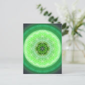 4 Chakra-groen met hart, aangemaakt door Tutti Briefkaart (Staand voorkant)