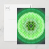 4 Chakra-groen met hart, aangemaakt door Tutti Briefkaart (Voorkant / Achterkant)