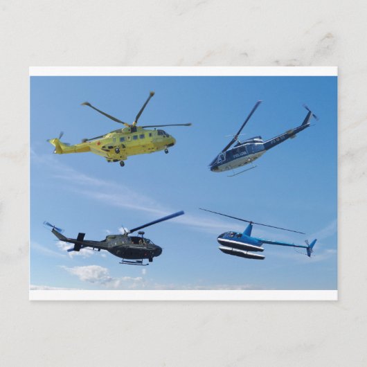 4 Chopper Briefkaart (Voorkant)