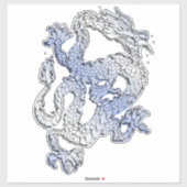 4 Chrome Stijl Draak Prints Sticker (Vel)