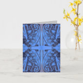 4 Cijfers in blauwe Abstracte kaart (Gele Bloem)