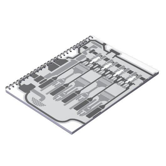 4 cilindermotorvector notitieboek (Linkerzijde)