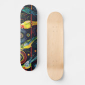 4 Cockatiels - Aboriginal stijl - Skateboard Deck (Voorkant)