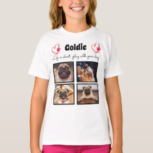 4 collage van fotohonden - aangepast geheugen voor t-shirt