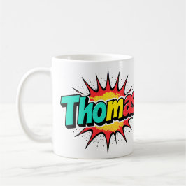 4 Color Thomas 1 - Retro Comic Koffiemok