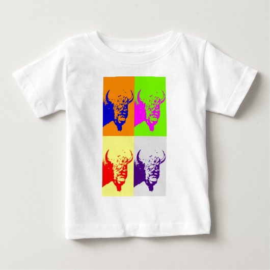 4 Colour Pop Art Buffalo Bison (Voorkant)