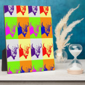 4 Colour Pop Art Buffalo Bison Fotoplaat (Zijkant)