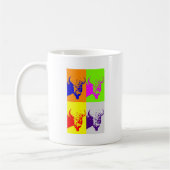 4 Colour Pop Art Buffalo Bison Koffiemok (Links)