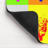 4 Colour Pop Art Buffalo Bison Muismat (Hoek)