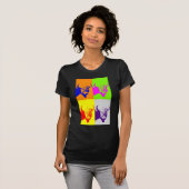 4 Colour Pop Art Buffalo Bison T-shirt (Voorkant volledig)