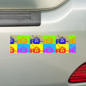 4 Colour Pop Art Lady Liberty Bumpersticker (Op auto)