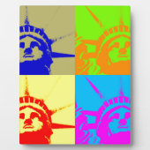 4 Colour Pop Art Lady Liberty Fotoplaat (Voorkant)