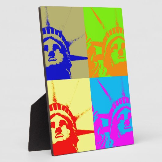 4 Colour Pop Art Lady Liberty Fotoplaat (Zijkant)