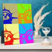 4 Colour Pop Art Lady Liberty Fotoplaat (Zijkant)