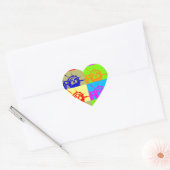 4 Colour Pop Art Lady Liberty Hart Sticker (Envelop)