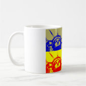 4 Colour Pop Art Lady Liberty Koffiemok (Links)