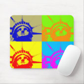4 Colour Pop Art Lady Liberty Muismat (Met muis)