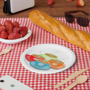 4 Cups van koffie-Borden Papieren Bordje