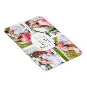 4 Custom Photos Minimalist Modern Collage Wedding Magneet (Rechterzijde)