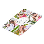 4 Custom Photos Minimalist Modern Collage Wedding Magneet (Linkerzijde)