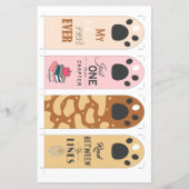 4 cut-out Cute Paw-Bladwijzer met offertes (Voorkant)