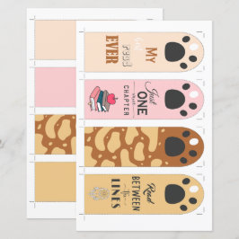 4 cut-out Cute Paw-Bladwijzer met offertes