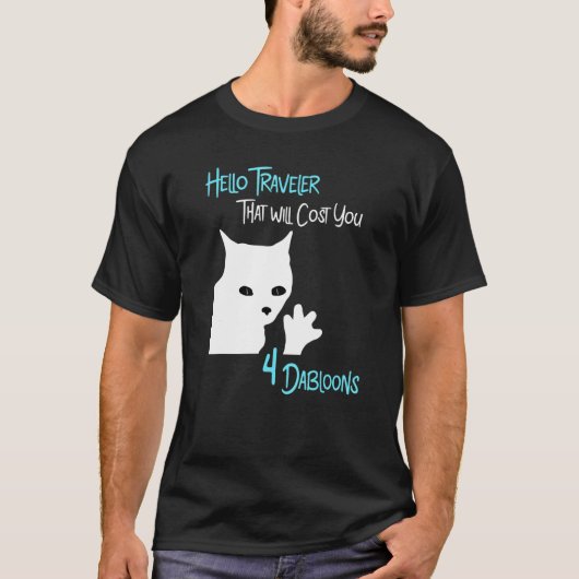 4 Dabloons Kat - Hallo Vriend T-shirt (Voorkant)