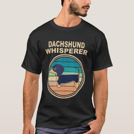 4 Dachshund Fluisteraar Antiek T-shirt (Voorkant)