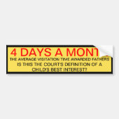 4 DAGEN PER MAAND BUMPERSTICKER (Voorkant)