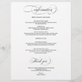 4 dagen trouw itinerarium Elegant Zwarte Script (Achterkant)