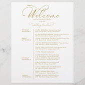 4 dagen trouwweekend Itinerary Elegant Script (Voorkant)