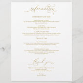 4 dagen trouwweekend Itinerary Elegant Script (Achterkant)