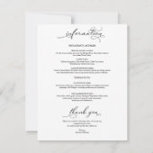 4 dagen trouwweekend Reisplan Elegant Schrift Kaart (Achterkant)