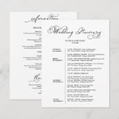 4 dagen trouwweekend Reisplan Elegant Schrift Kaart (Voorkant / Achterkant)