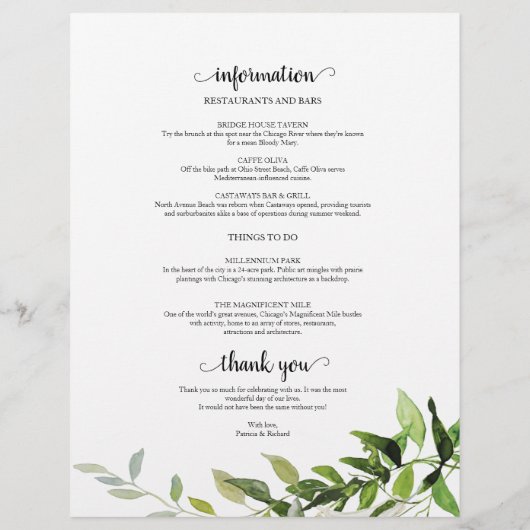 4 dagen Weddenschap rondreis Elegant Greenery (Achterkant)