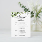 4 dagen Weddenschap rondreis Elegant Greenery Kaart (Staand voorkant)