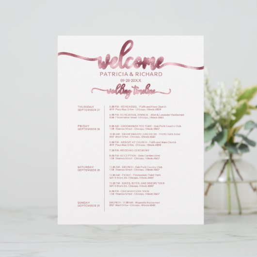 4 dagen Wekens bruiloft Wekend Itinerary Chic Chro (Staand voorkant)