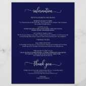 4 dagen Woensdag rondom de lijntijdlijn Navy Blue  (Achterkant)