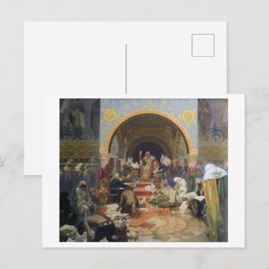 #4 De Bulgaarse Tsar Simeon, Mucha Briefkaart (Voorkant / Achterkant)