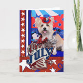 4 de Dame van juli - Westie X - Kaart (Voorkant)