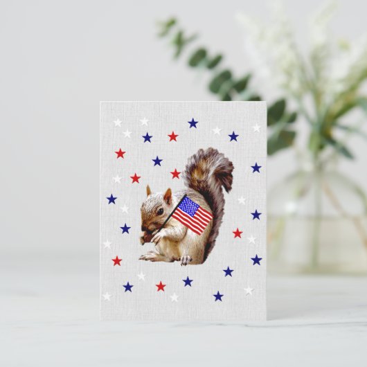 4 de Eekhoorn van juli Briefkaart (Staand voorkant)