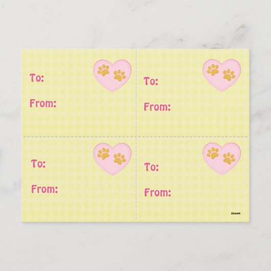 4 de grappige Leuke Valentijnse Kaarten van het Feestdagenkaart (Achterkant)