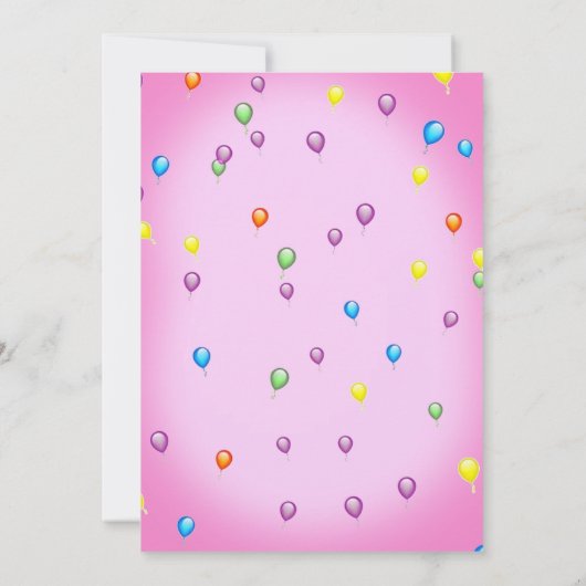 4 DE JAAR OUDE MEISJES VERJAARDAG UITNODIGING (Achterkant)