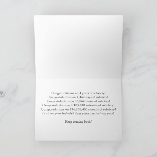 4 de Kaart jaar van de Verjaardag/van het Jubileum (Binnen)