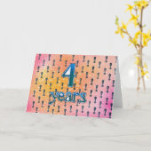 4 de Kaart jaar van de Verjaardag/van het Jubileum (Gele Bloem)