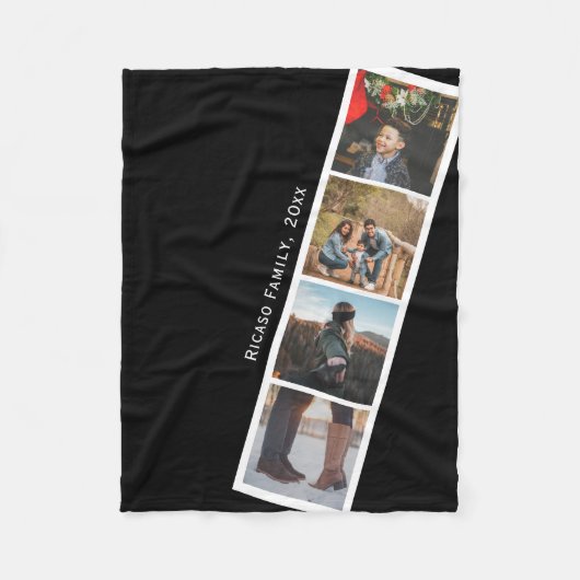 4 de Stijl van de fotocabine gepersonaliseerd Fleece Deken (Voorkant)