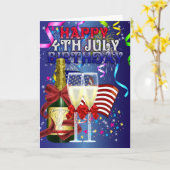 4 de Verjaardag van Juli - Verjaardag op het Kaart (Gele Bloem)