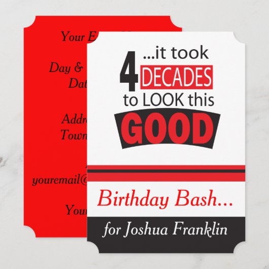 4 decennia nodig om dit goed te bekijken - 40e kaart (Voorkant / Achterkant)