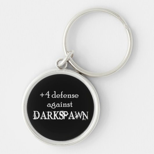 +4 defense against darkspawn sleutelhanger (Voorkant)