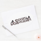 4 Deuren Meer hoeren Ovale Sticker (Envelop)